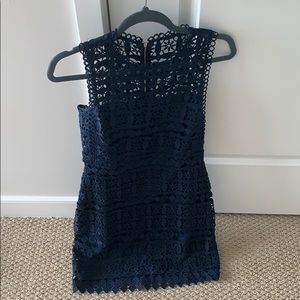 Navy Blue Lace Dress